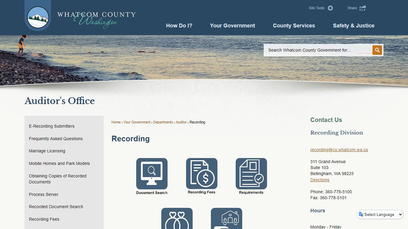 Recording | Whatcom County, WA - Official Website